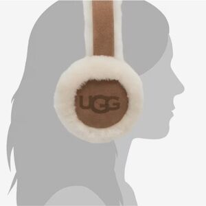 Ugg Chesnut Sheepskin Embroidered ear muffs NIB.
